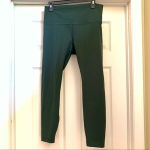 Lululemon crop leggings - 25”, forest green